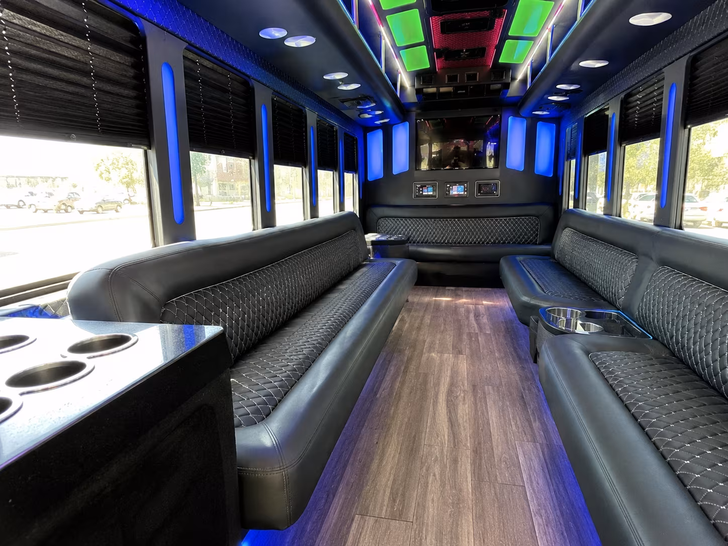 carson city 15 passenger party bus inside
