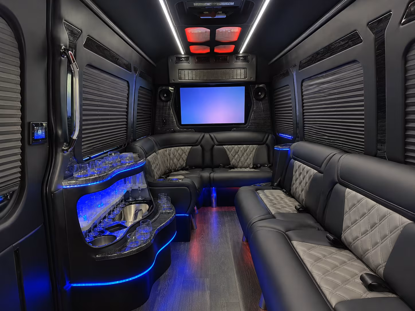 carson city 50 passenger party bus interior