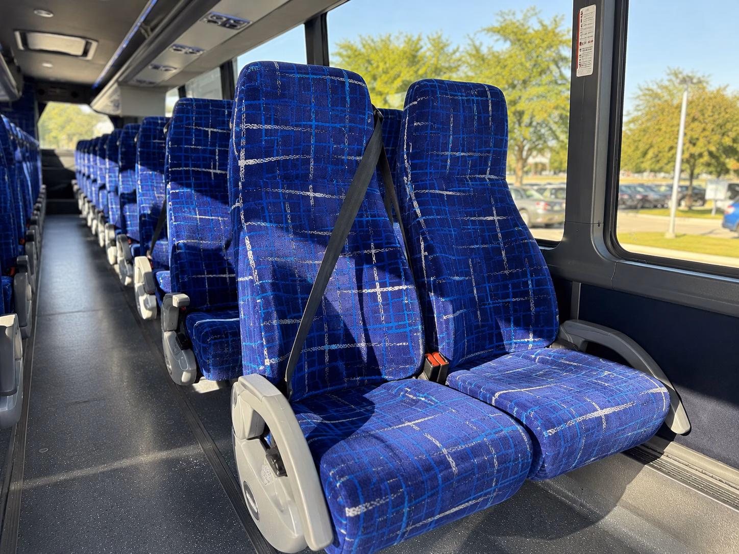 modesto charter bus rental interior