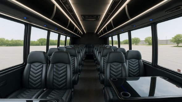 Interior of Charter Bus Company Carson City's 15 Passenger Minibus in Carson City