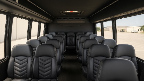 Interior of Charter Bus Company Carson City's 18 Passenger Minibus in Carson City
