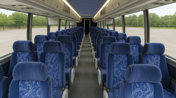Interior of Charter Bus Company Carson City's 54 Passenger Charter Bus in Carson City