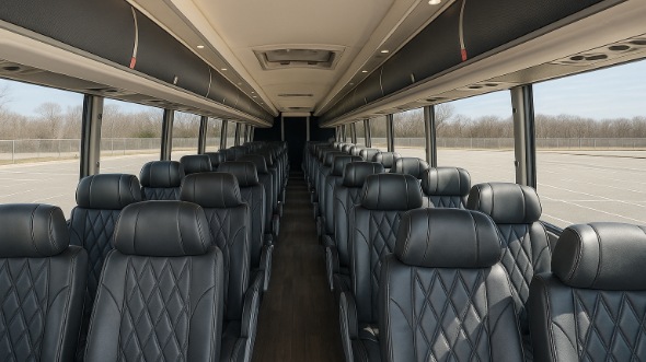 Interior of Charter Bus Company Carson City's 55 Passenger Charter Bus in Carson City