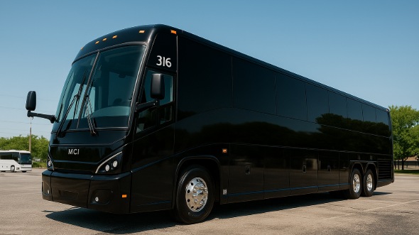 Exterior of Charter Bus Company Carson City's 56 Passenger Charter Bus in Carson City