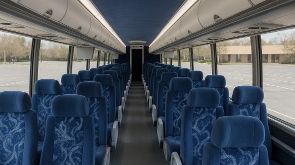 Interior of Charter Bus Company Carson City's 56 Passenger Charter Bus in Carson City