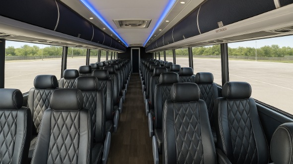 carson city 55 passenger charter bus inside