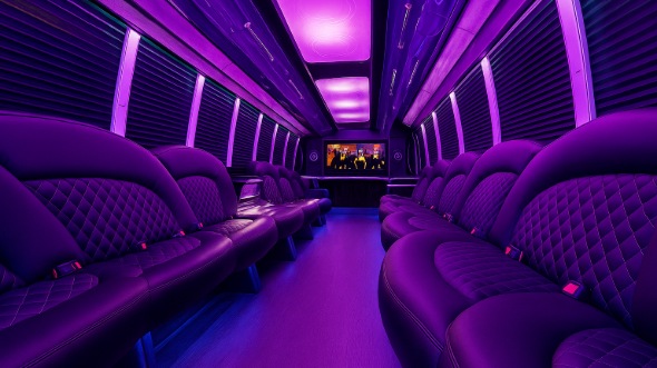 Interior of Charter Bus Company Carson City's Party Bus in Carson City