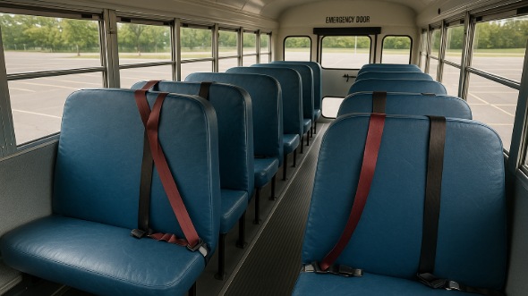 Interior of Charter Bus Company Carson City's School Bus in Carson City